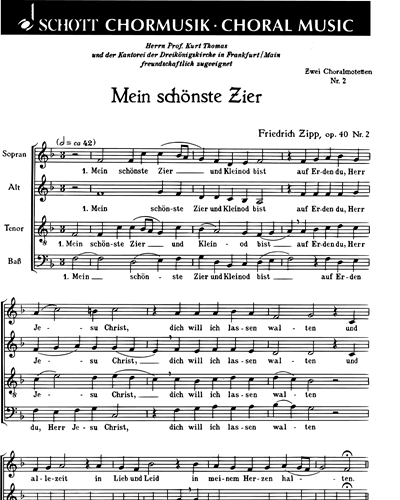 Zwei geistliche Choralmotetten — Friedrich Zipp