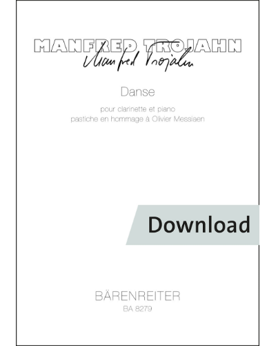 Danse pour clarinette et piano — Manfred Trojahn