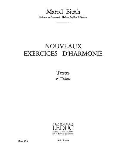Nouveaux exercices d'harmonie, Vol. 2 — Marcel Bitsch