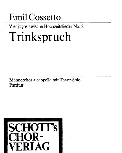 Jugoslawische Hochzeitslieder — Emil Cossetto