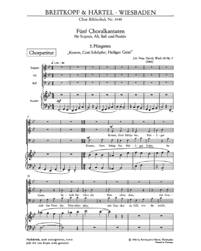 Pfingsten, 'Komm, Gott Schöpfer, Heiliger Geist' — Johann Nepomuk David
