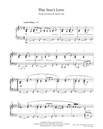 This Year's Love — David Gray