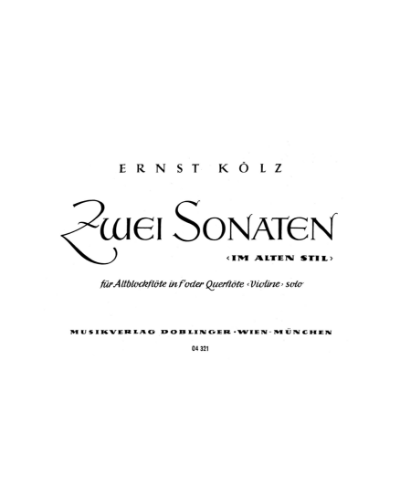 Two Sonatas 'in the Old Style' — Ernst Kölz