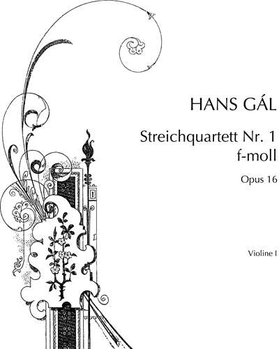 String Quartet No. 1 in F minor, op. 16 — Hans Gál