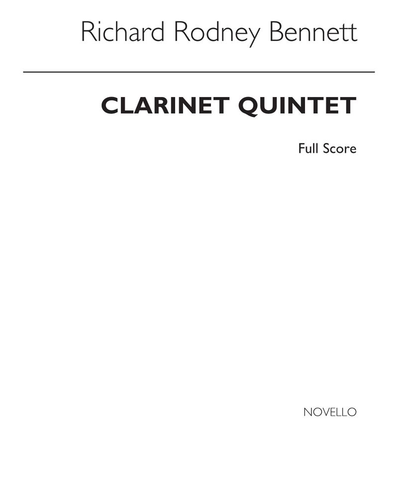 Clarinet Quintet — 理查德·罗德尼·贝内特