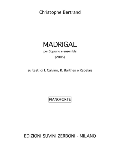 Madrigal — Christophe Bertrand