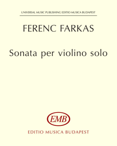Sonata for Violin Solo — Ferenc Farkas