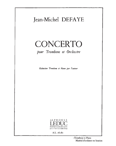 Concerto for Trombone and Orchestra — Jean-Michel Defaye