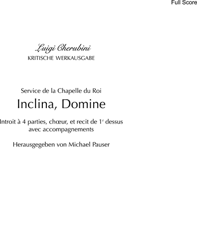 Inclina, Domine — Luigi Cherubini