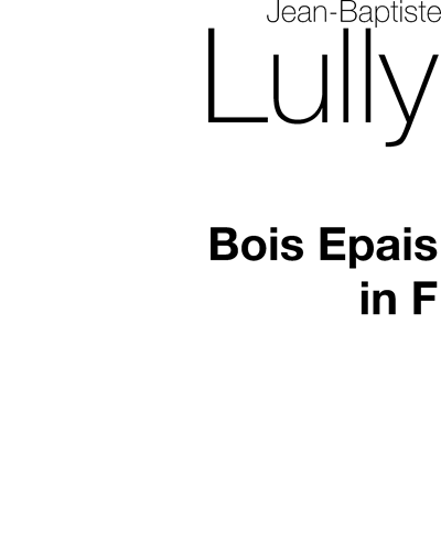 Bois Epais — 吕利
