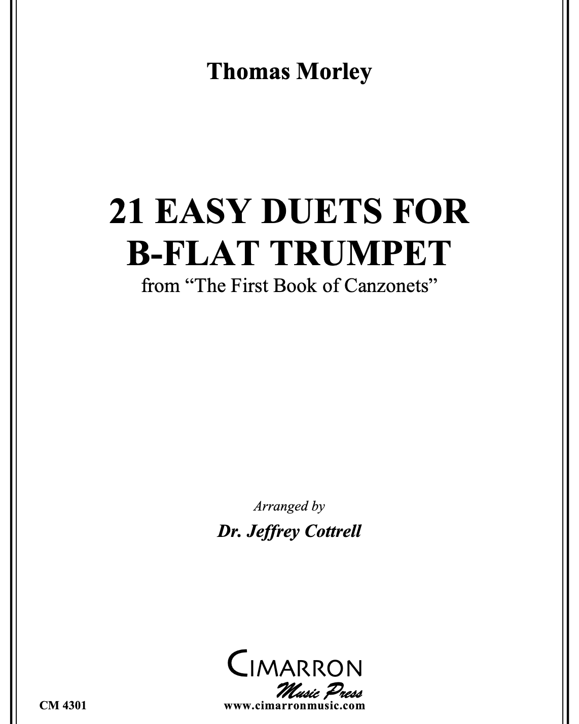 21 Easy Duets (from 'The First Book of Canzonets') — Thomas Morley