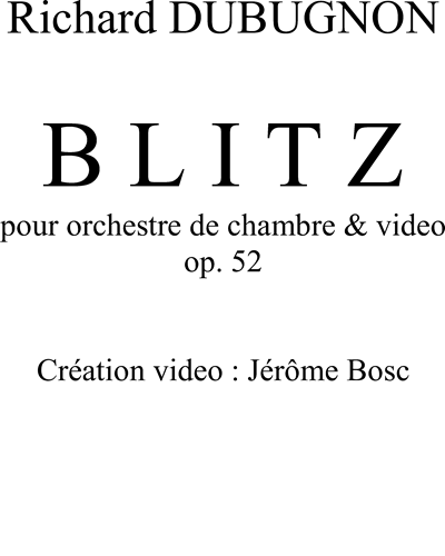 Blitz, op. 52 — Richard Dubugnon