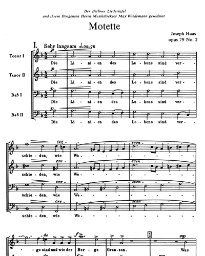 Zwei geistliche Motetten — Joseph Haas