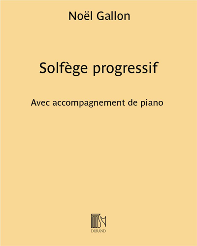 Solfège progressif — Noël Gallon
