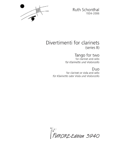 Divertimenti for Clarinets (Series B) — Ruth Schönthal