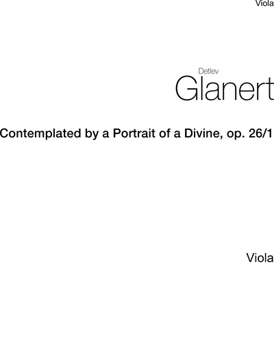 Contemplated by a Portrait of a Divine, op. 26/1 — Detlev Glanert