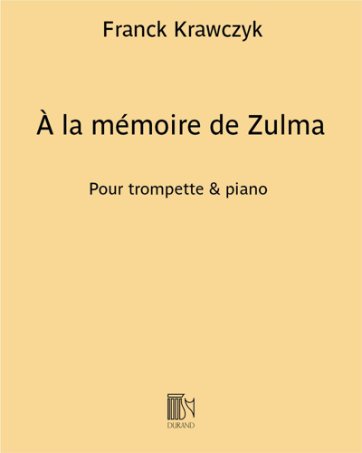 À la mémoire de Zulma — Franck Krawczyk