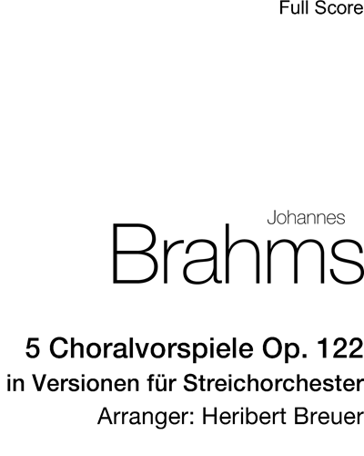 5 Choralvorspiele Op. 122 — 勃拉姆斯