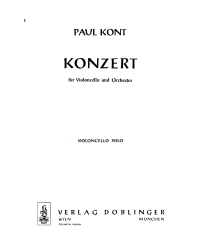 Concerto for Cello — Paul Kont