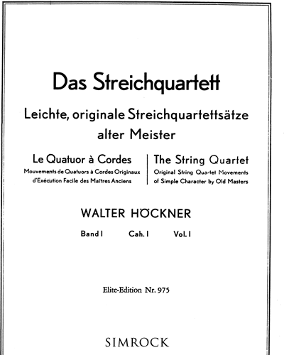 Die Streichquartette, Band 1 — Various