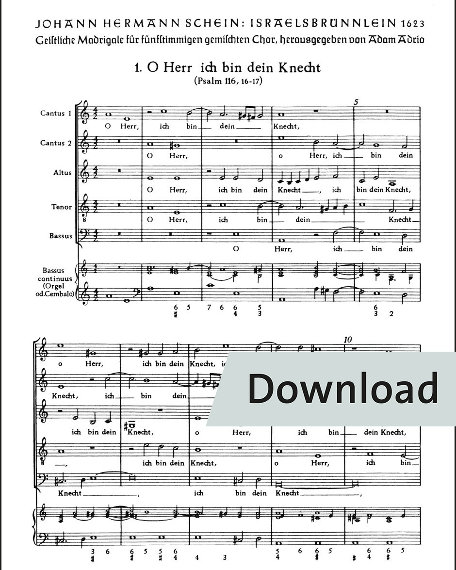 O Herr, ich bin dein Knecht — Johann Hermann Schein