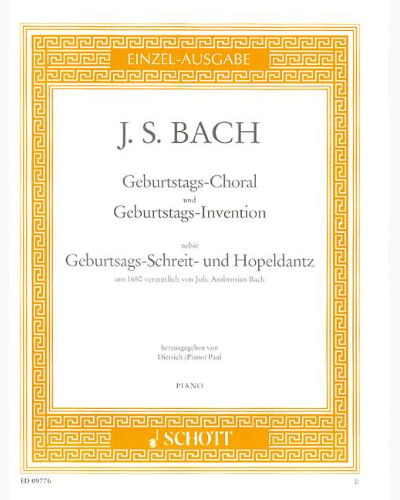 Geburtstags-Choral und Geburtstags-Invention — Johann Ambrosius Bach
