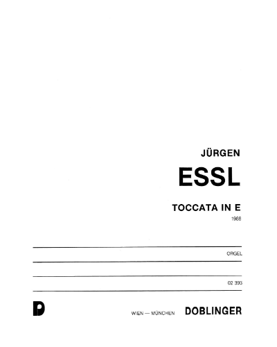 Toccata in e, op. 1 — Jürgen Essl