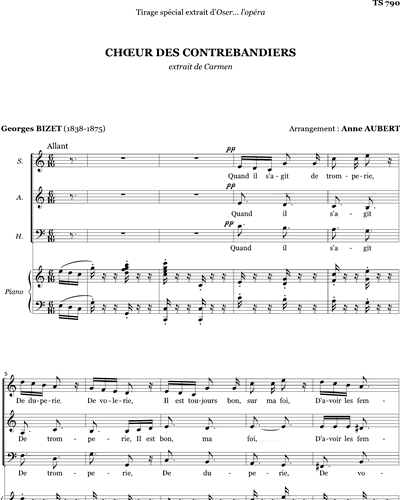 Choeur des contrebandiers - SAB — 比才