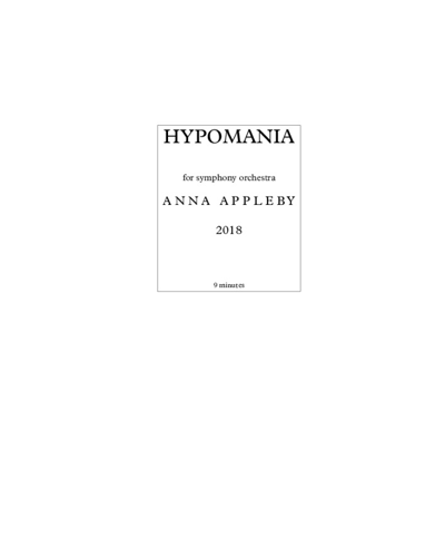 Hypomania — Anna Appleby