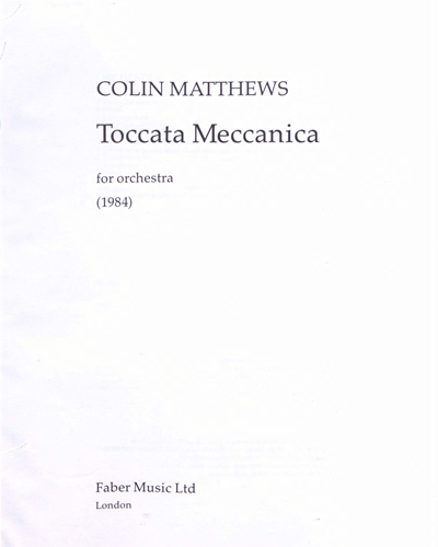 Toccata Meccanica — Colin Matthews