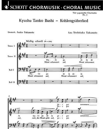 Vier japanische Chorlieder — Yoshitaka Sakamoto