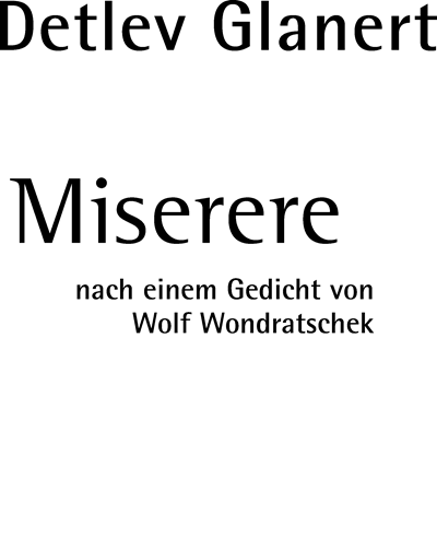 Miserere — Detlev Glanert