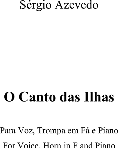 O Canto das Ilhas — Sérgio Azevedo