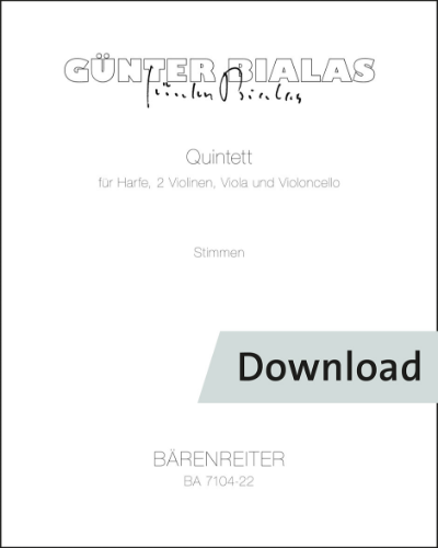 Quintett für Harfe, 2 Violinen, Viola und Violoncello — Günter Bialas