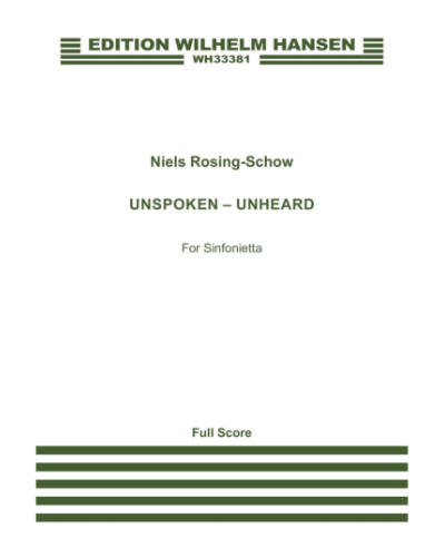 Unspoken - Unheard — Niels Rosing-Schow