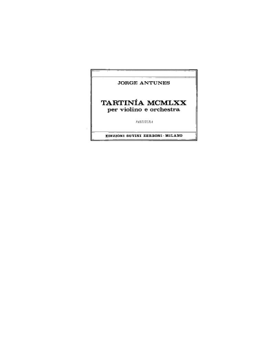 Tartinia MCMLXX — Jorge Antunes