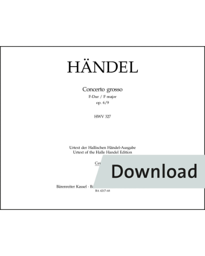 Concerto grosso in F major op. 6/9 HWV 327 — 亨德尔