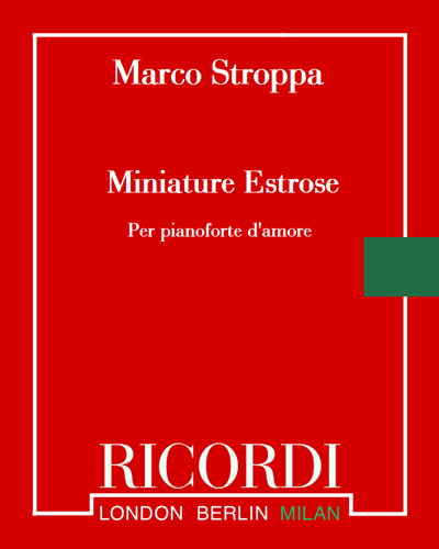 Miniature estrose primo libro — Marco Stroppa