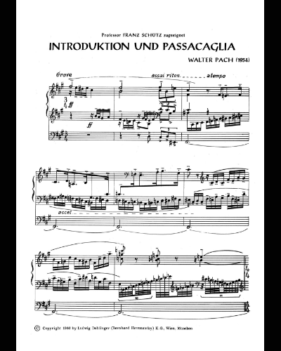 Introduction and Passacaglia in F# Minor — Walter Pach