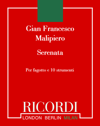 Serenata for Bassoon and 10 Instruments — 马利皮耶罗