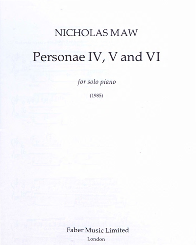 Personae IV, V and VI — Nicholas Maw