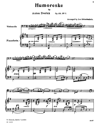 Humoresque, op. 101/7 — 德沃夏克