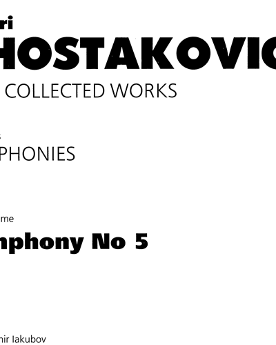 Symphony No. 5, op. 47 — Dmitri Shostakovich