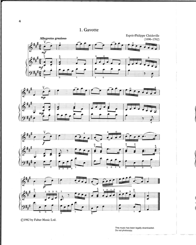 Gavotte — Esprit Philippe Chédeville