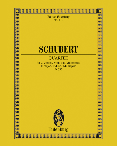 String Quartet in E major, op. 125/2, D 353 — Franz Schubert