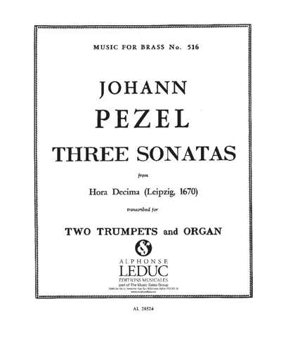 Three Sonatas (from 'Hora Decima') — Johann Christoph Pezel