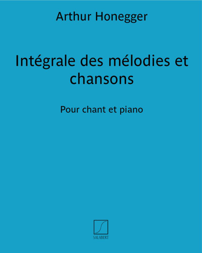Intégrale des mélodies et chansons — 奥涅格