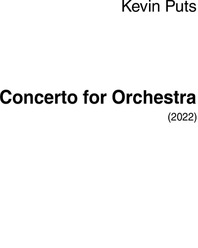 Concerto for Orchestra — Kevin Puts
