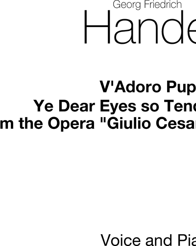 V'adoro Pupille — 亨德尔