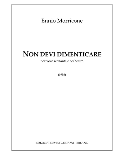 Non devi dimenticare — 恩尼奥·莫里康内